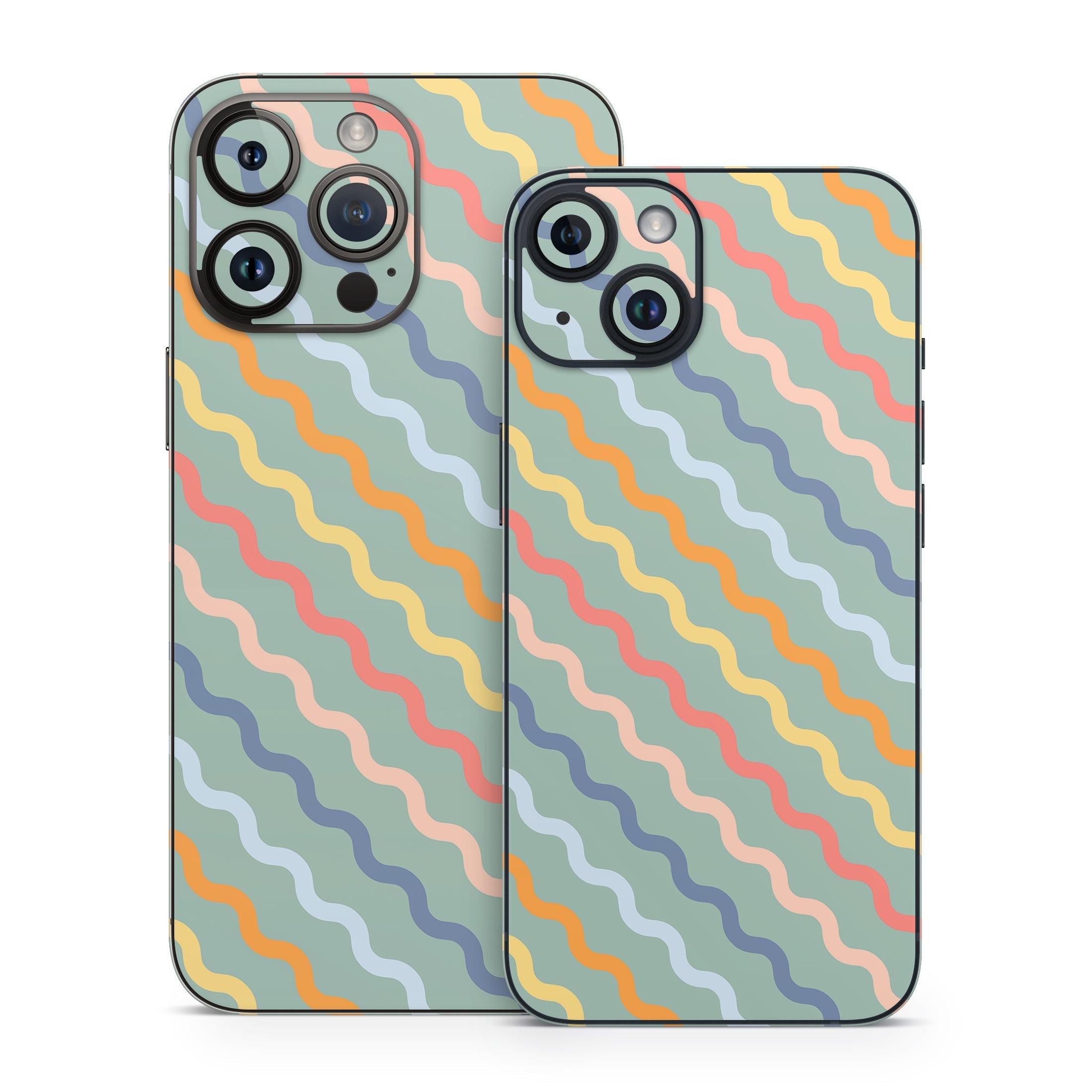 Wavy Diagonal Lines - Apple iPhone 14 Skin