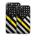 Thin Yellow Line Hero - Apple iPhone 15 Skin