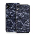 Digital Navy Camo - Apple iPhone X Skin