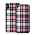 Pink Plaid - Apple iPhone X Skin