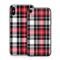 Red Plaid - Apple iPhone X Skin
