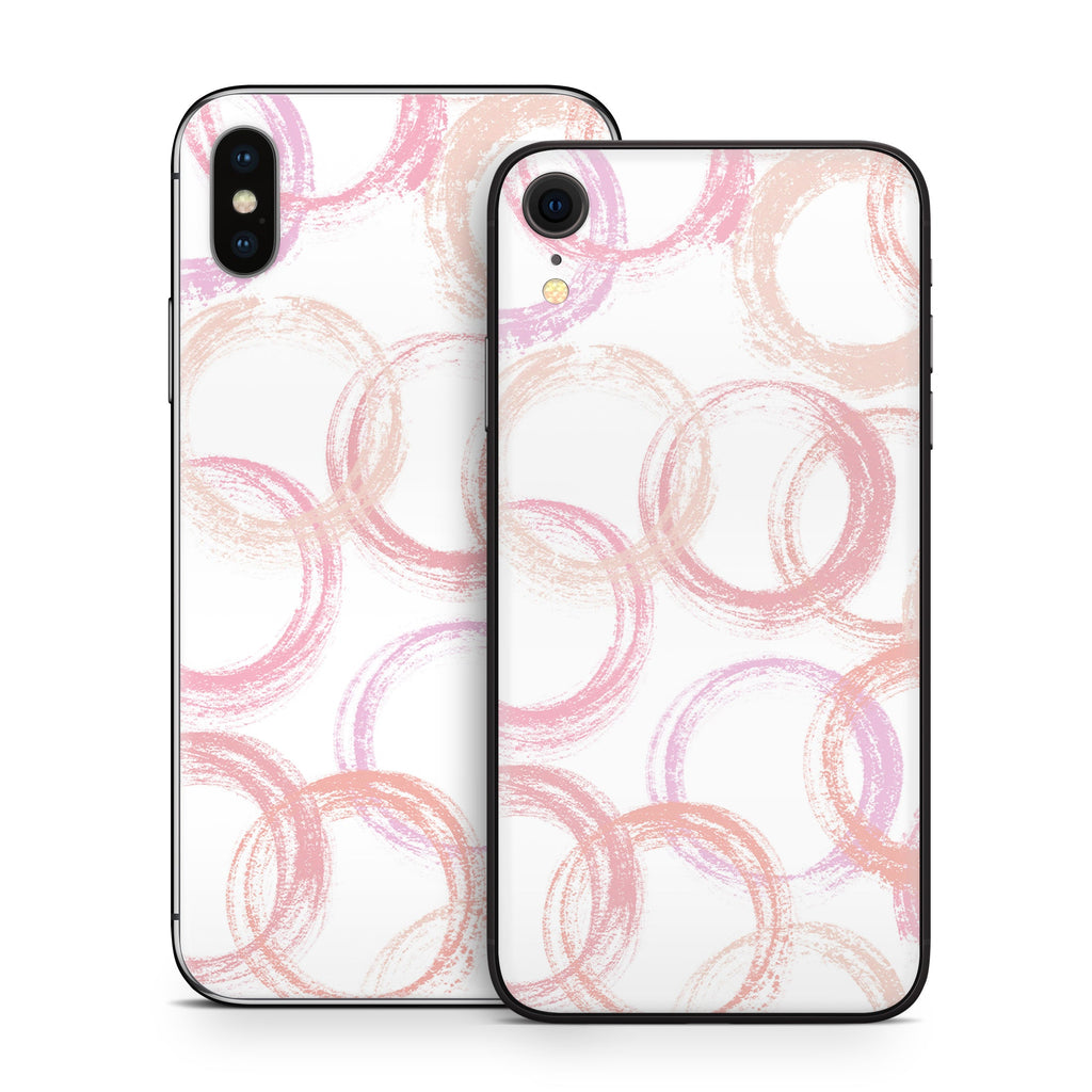 Pink Circles - Apple iPhone X Skin