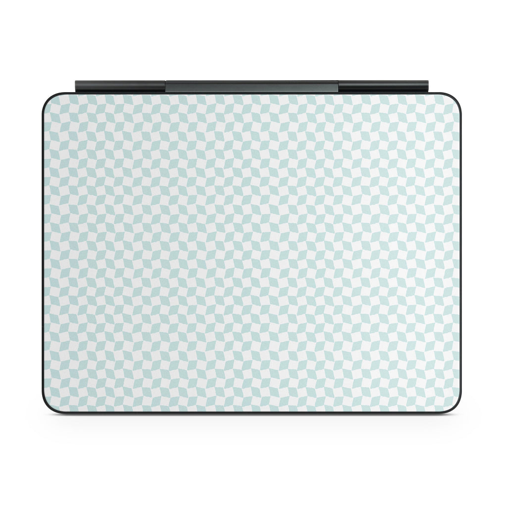 Checker Light Blue - Apple Magic Keyboard for iPad Skin