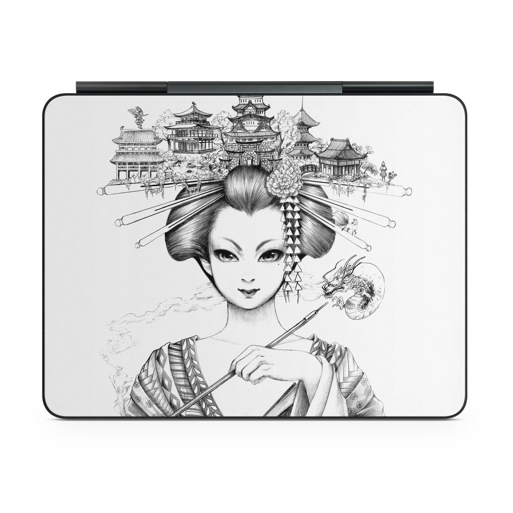 Geisha Sketch - Apple Magic Keyboard for iPad Skin