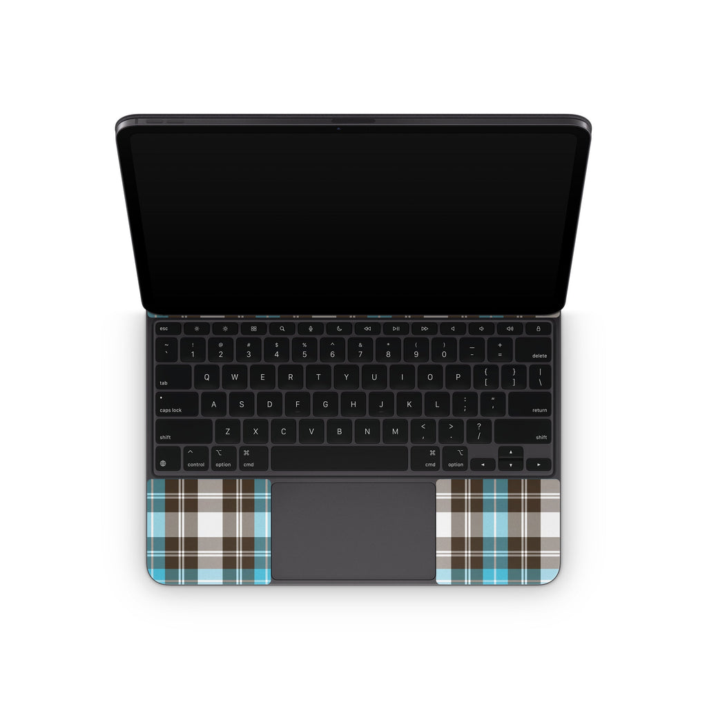Turquoise Plaid - Apple Magic Keyboard for iPad Skin
