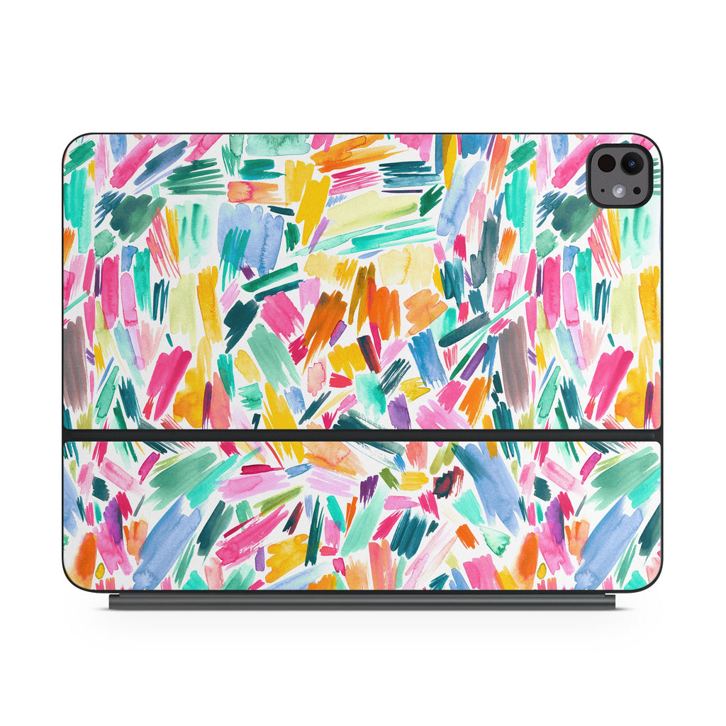 Watercolor Colorful Brushstrokes - Apple Magic Keyboard for iPad Skin