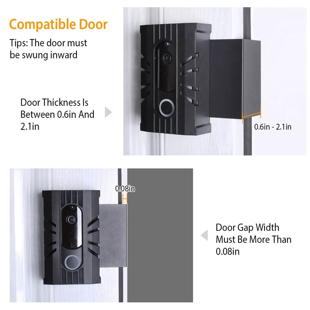 Anti Theft Video Doorbell Door Mount Fit for Most Doorbell Camera Accessories