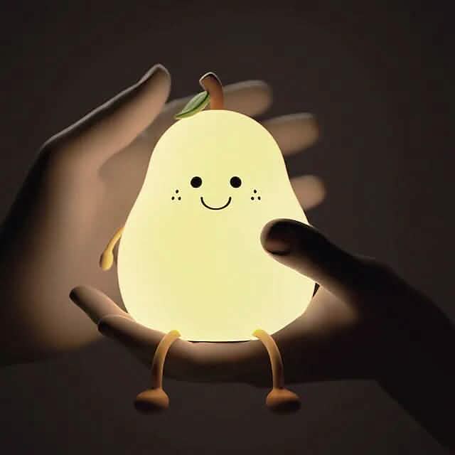Bedroom Sleeping Bedside Tap Light LED Pear Shape Night Light