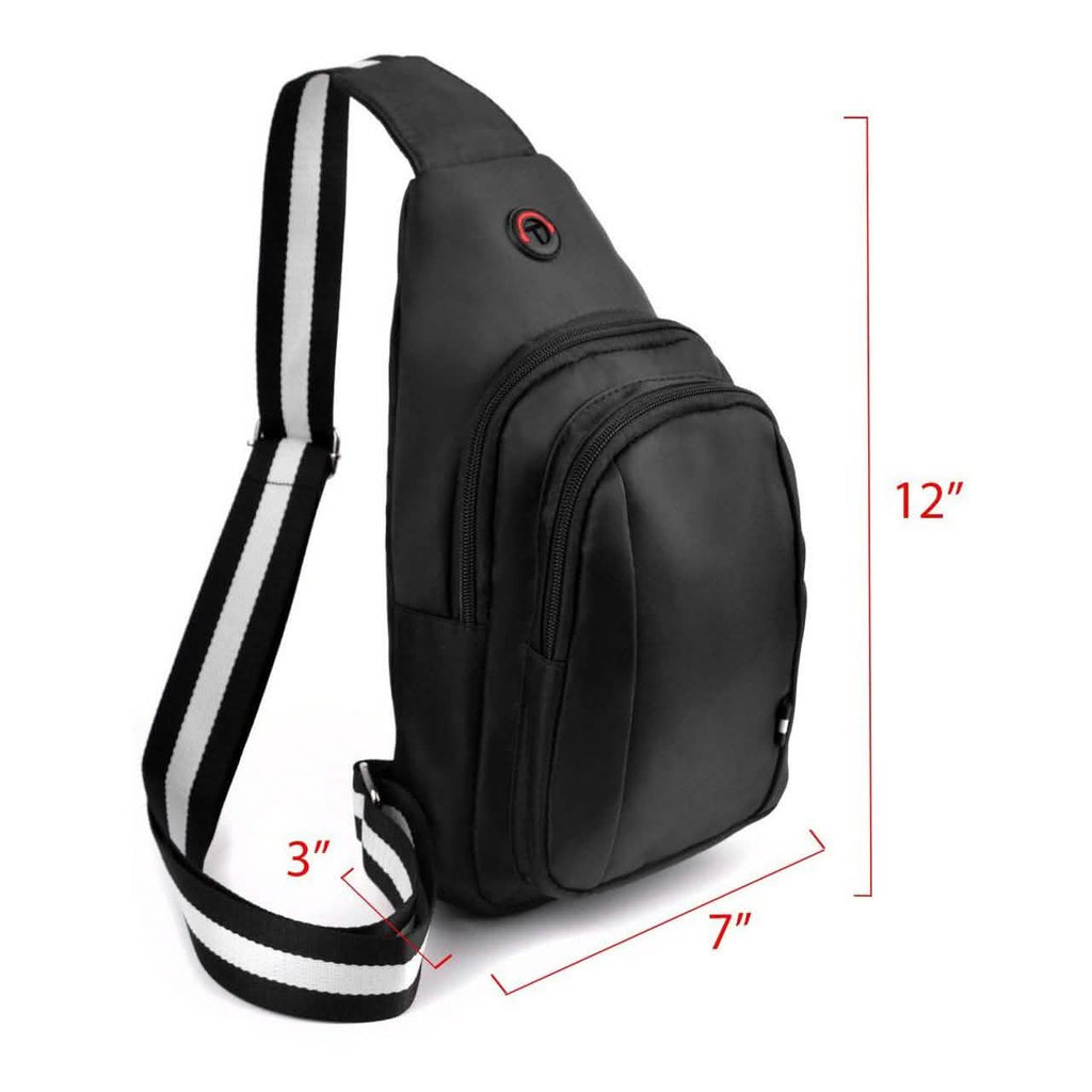 Black Crossbody Shoulder Sling Bag