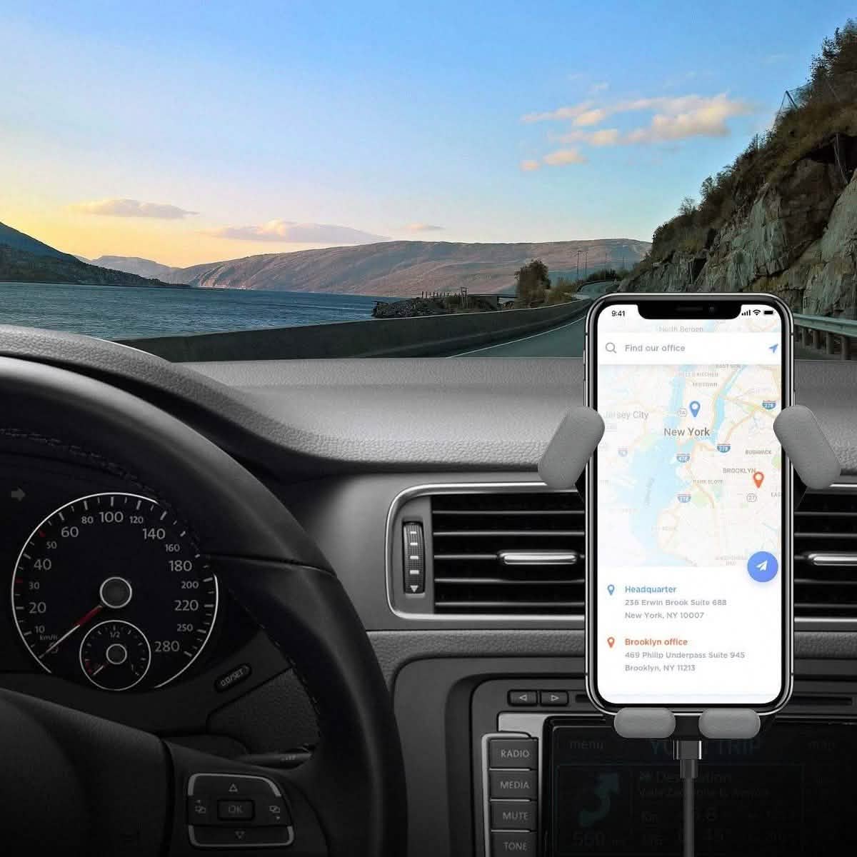 Boslisa Qi Gravity Wireless Car Charger Mount