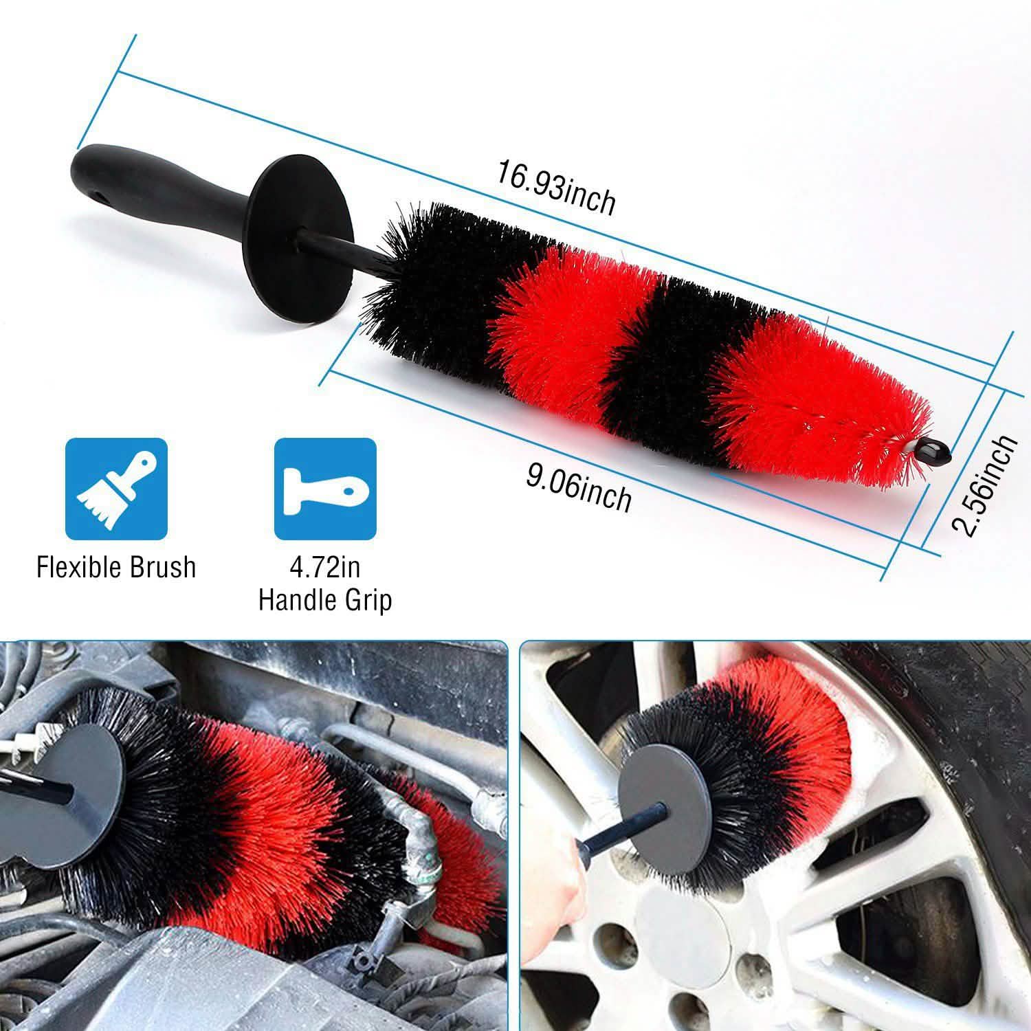 Car Wheel Brush Rims Tire Seat Engine Wash Cleaning Tool