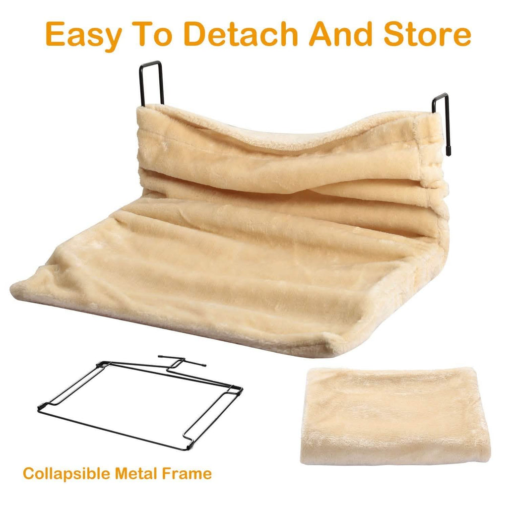 Cat Radiator Bed Pet Hammock Hanging Mat Blanket with Metal Frame