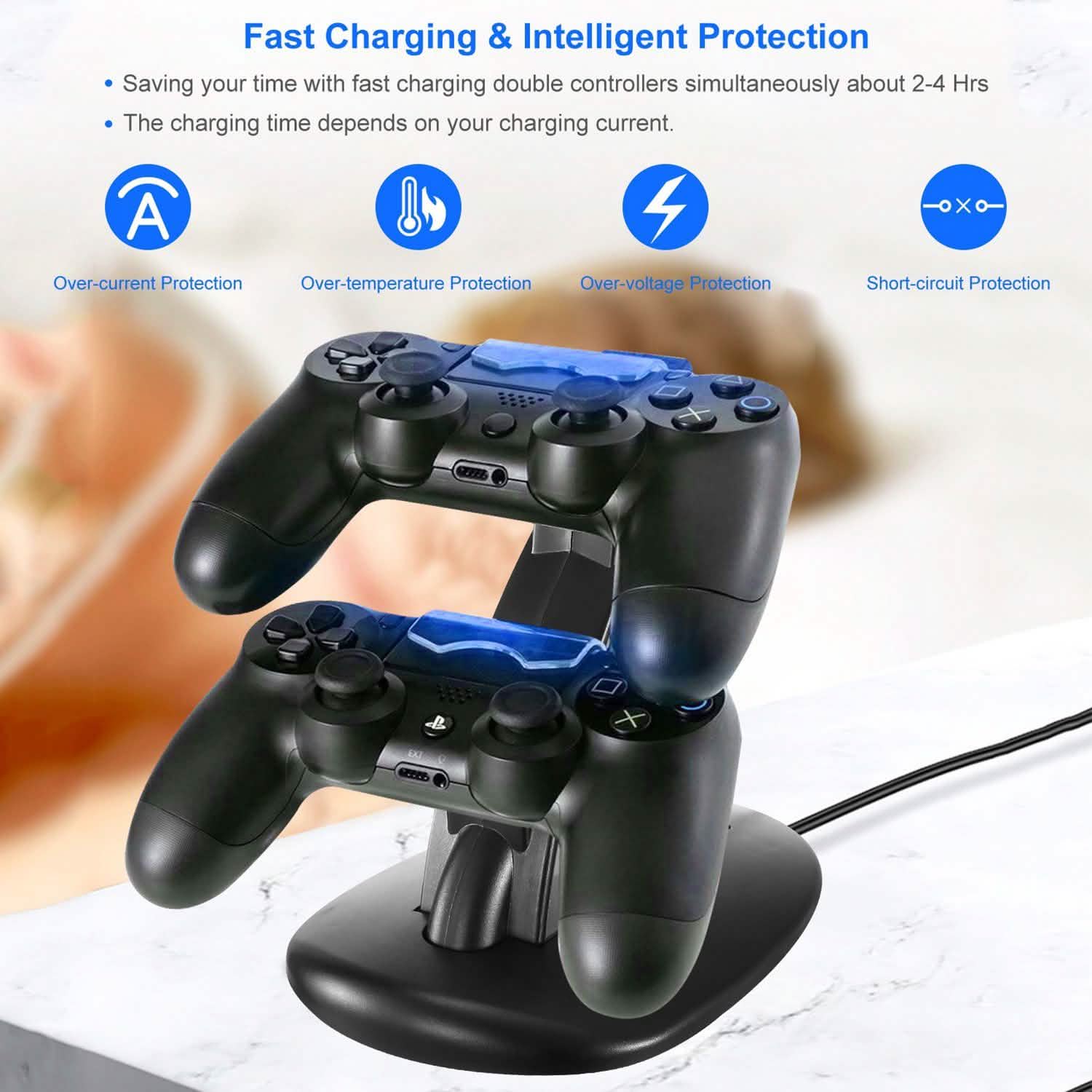 Charging Dock Station Dual Micro USB Stand for PS4 Pro