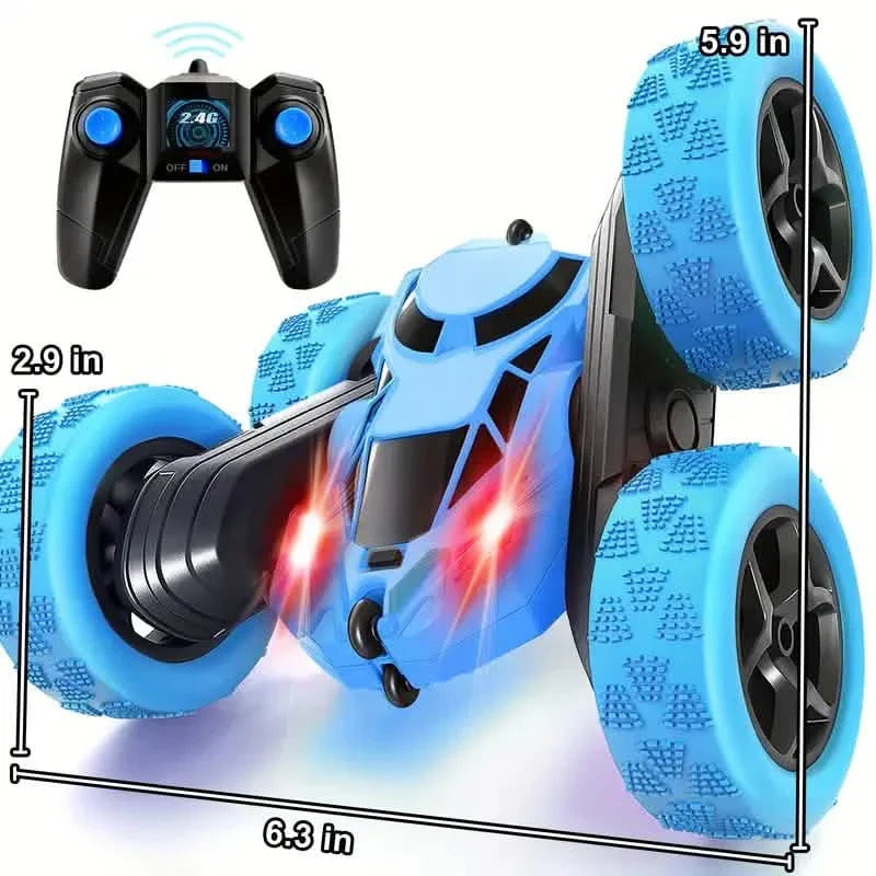 RC Remote Control Car – 4WD, 360° Flip Stunt, LED Lights, Ages 6+
