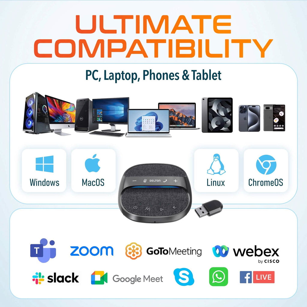 Delton C4700 Wireless Bluetooth Conference Speaker with Microphone