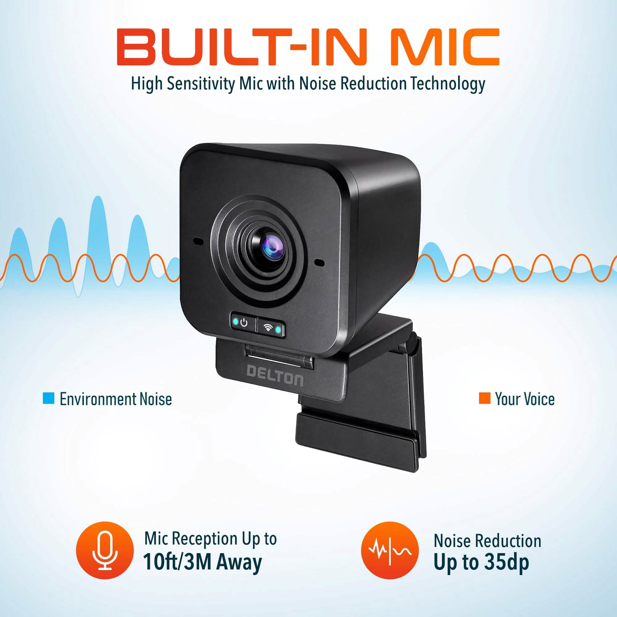 Delton C50 1080p Wireless Webcam with Microphone