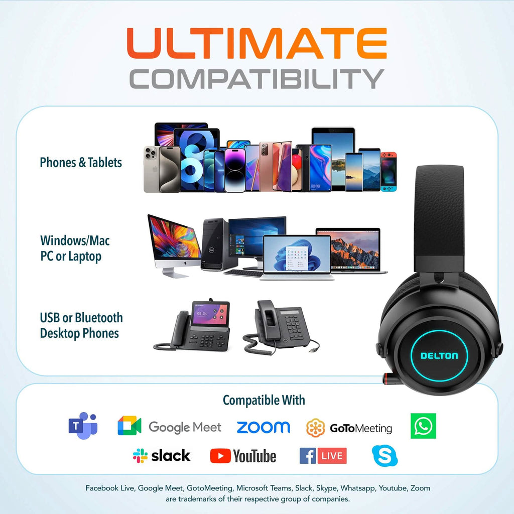 Delton G520 Wireless Bluetooth Headset Gaming and Computer Headphone