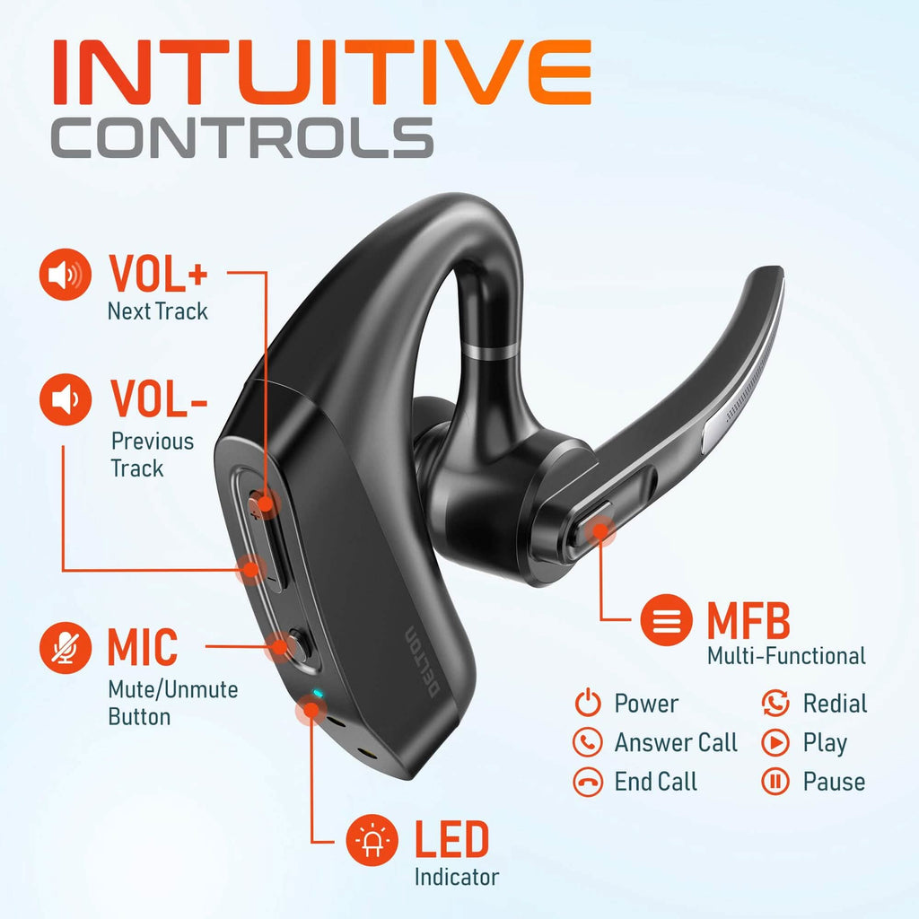 Delton K130 Wireless Computer Earbud Headset Bluetooth Headphone