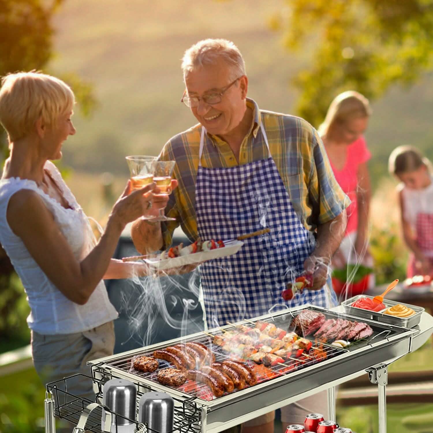 Foldable Portable Barbecue Grill