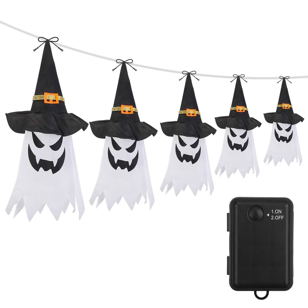 Halloween Ghost Witch Hat Hanging Light Lantern