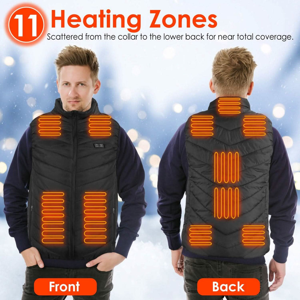 Heated Vest Electric USB Jacket with 3 Temperature Levels