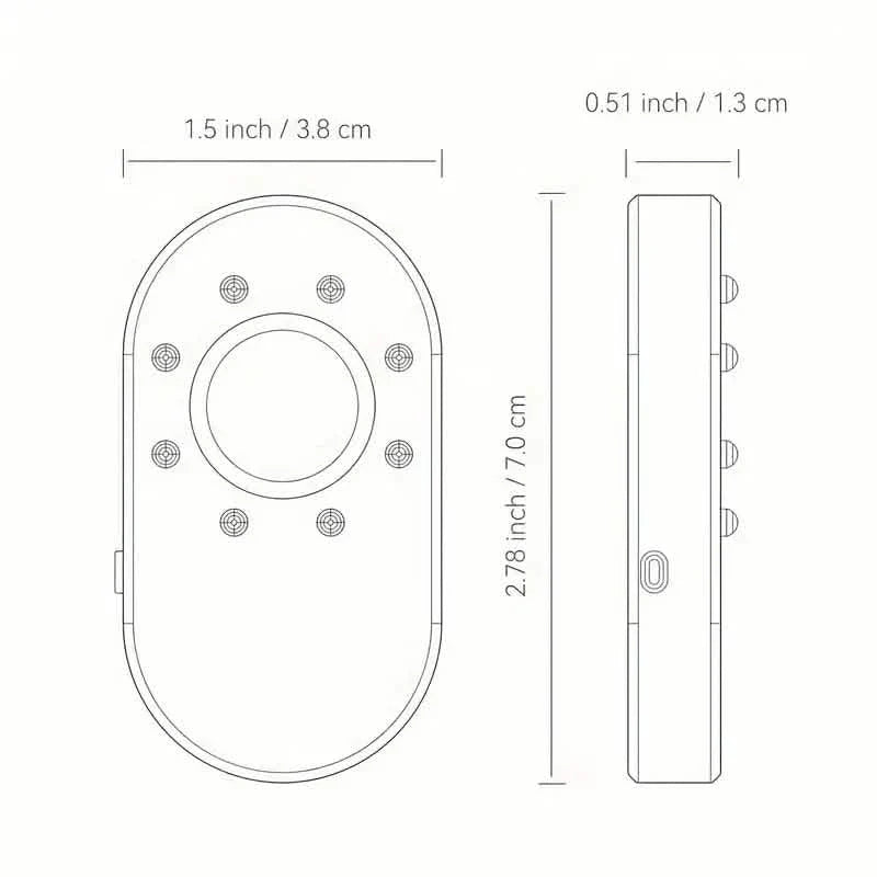 Hotel Hidden Camera Detector Finder, Infrared Detector, Travel Mini Portable Anti-Peeping Anti-Monitoring Camera Scanner