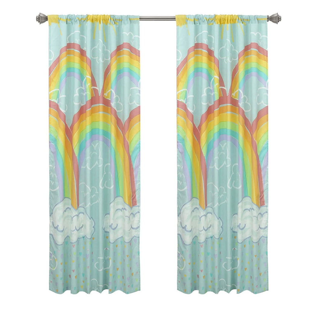 Kidz Mix Rainbow Clouds Window Panel Pair