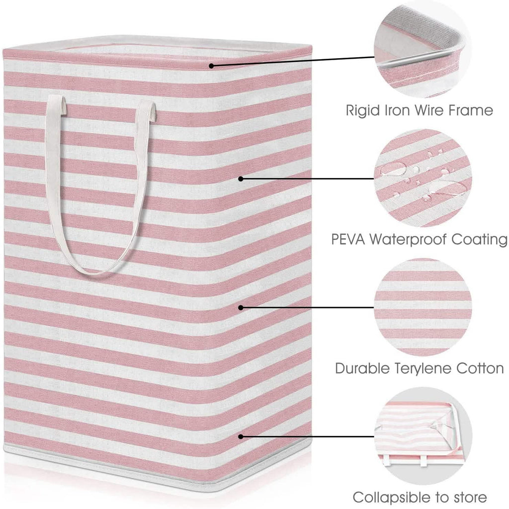 Large Foldable Tall Laundry Basket Storage Basket