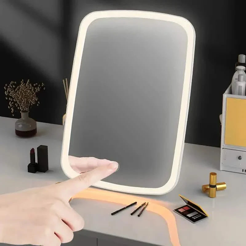 LED Makeup Mirror with Touch Sensor - 3 Color Lighting Modes