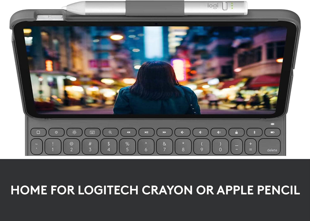 Logitech Slim Folio Bluetooth Keyboard Case for iPad (10th Generation) with Integrated Wireless Keyboard (Refurbished)