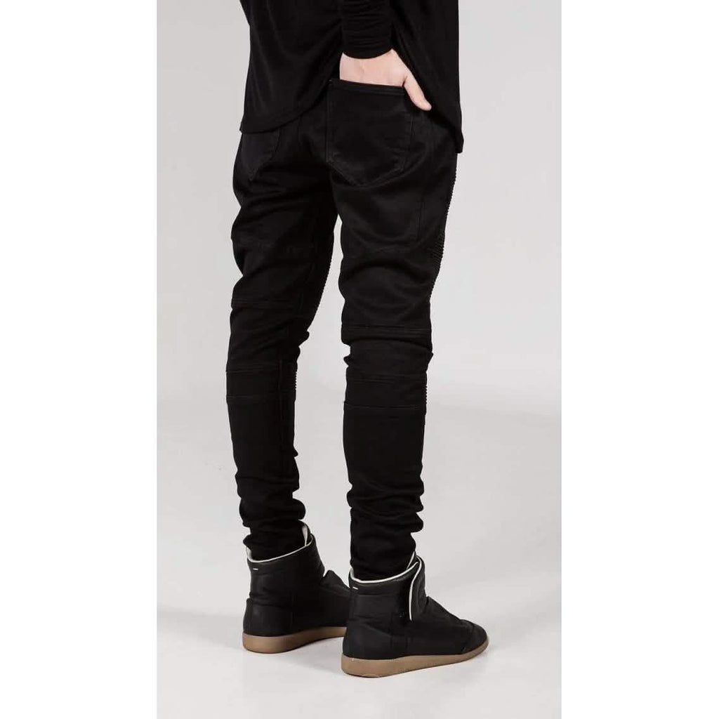 Men's Comfy Stretch Ripped Distressed Biker Jeans Pants Rock Revival