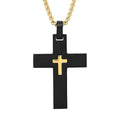 Men's IP Stainless Steel Cross Pendant