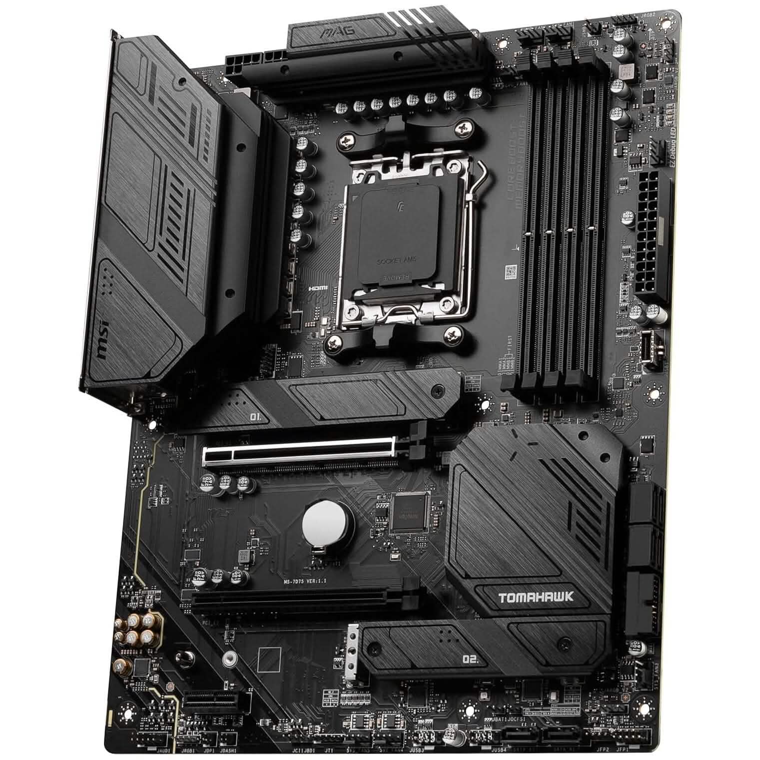 MSI MAG B650 Tomahawk WiFi Computer Gaming Motherboard (AM5, ATX, DDR5, PCIe 4.0, M.2, SATA 6Gb/s, USB 3.2 Gen 2, HDMI/DP, Wi-Fi 6E, AMD Ryzen 7000 Series Processors) (Refurbished)