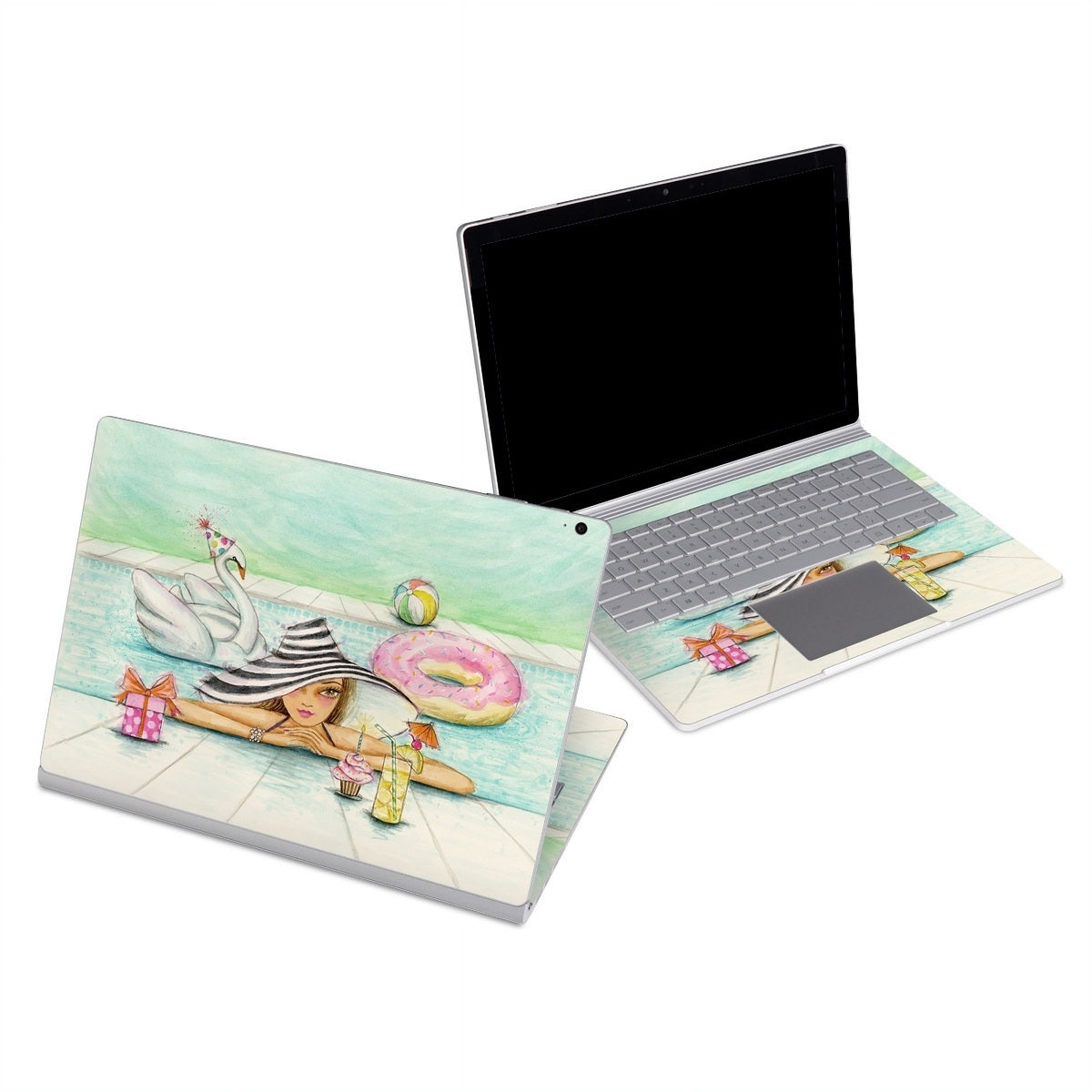 Delphine at the Pool Party - Microsoft Surface Book Skin