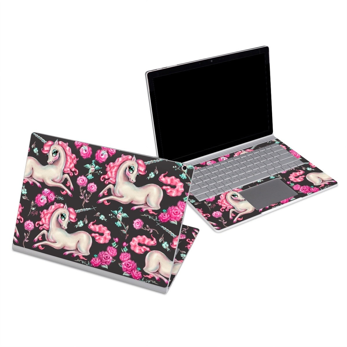 Unicorns and Roses - Microsoft Surface Book Skin