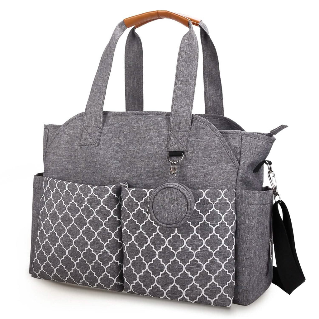 Multifunctional Diaper Changing Tote Bag with Adjustable Messenger Strap