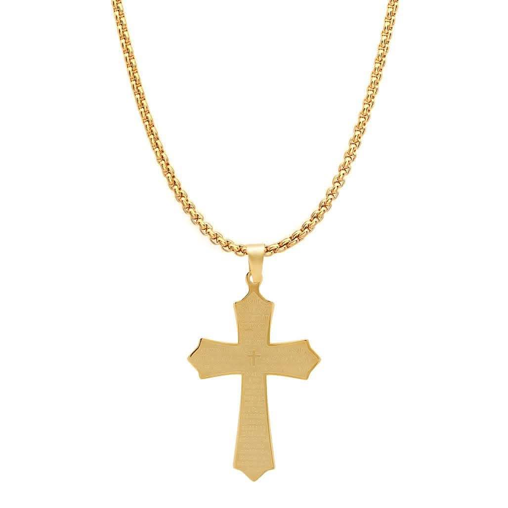 Our Father Lord's Prayer Cross Pendant