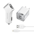Overtime Dual iPhone Car Charger Set