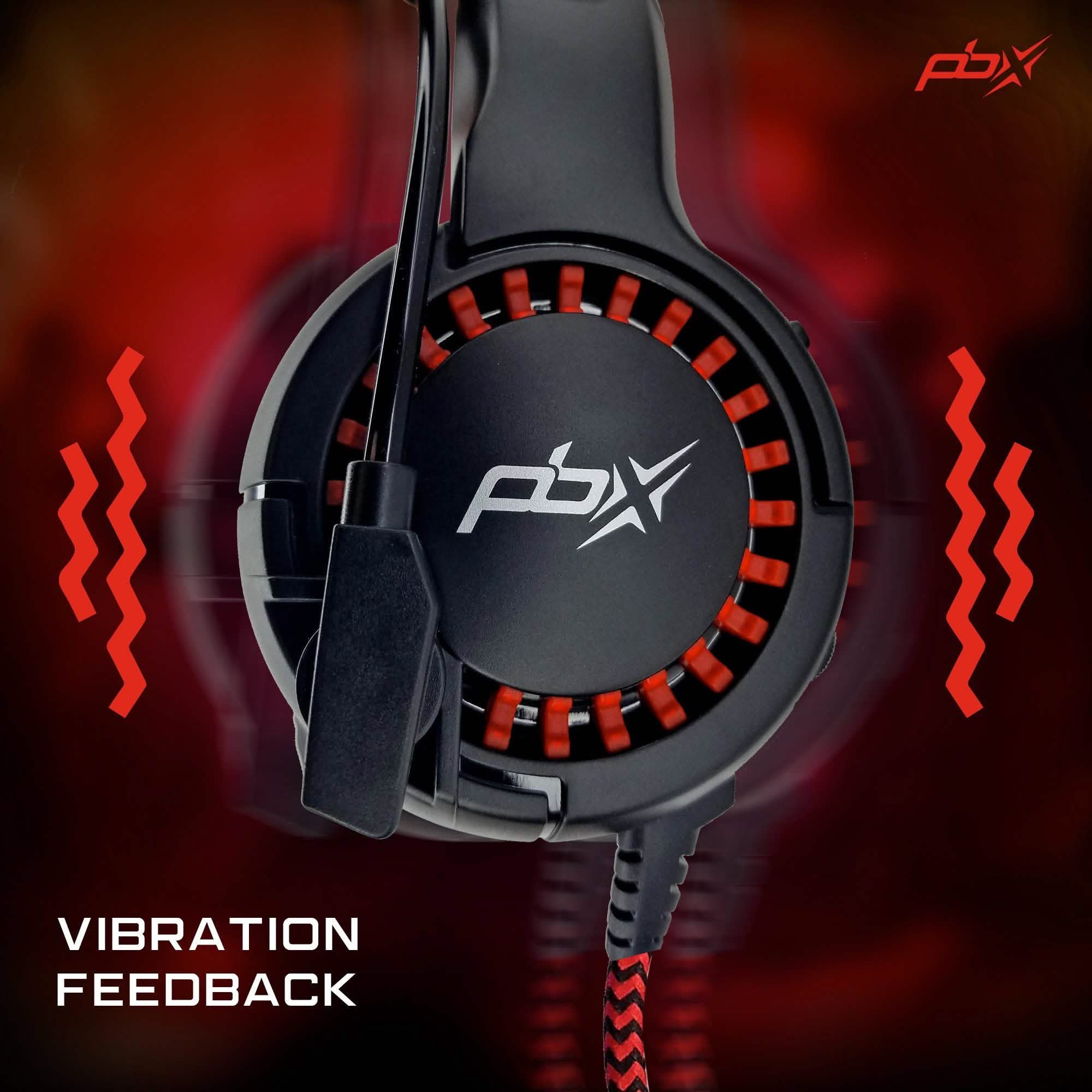 PBX INFERNO H8 Wired LED Headset with Boom Microphone and Noise-Reduction
