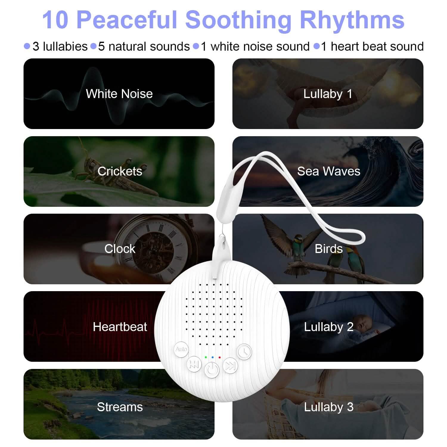 Portable White Noise Sound Machine for Sleep Aid