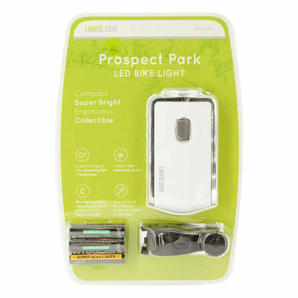 Prospect Park Compact Super Bright LED Bike Light with Blue Side Warning Lights