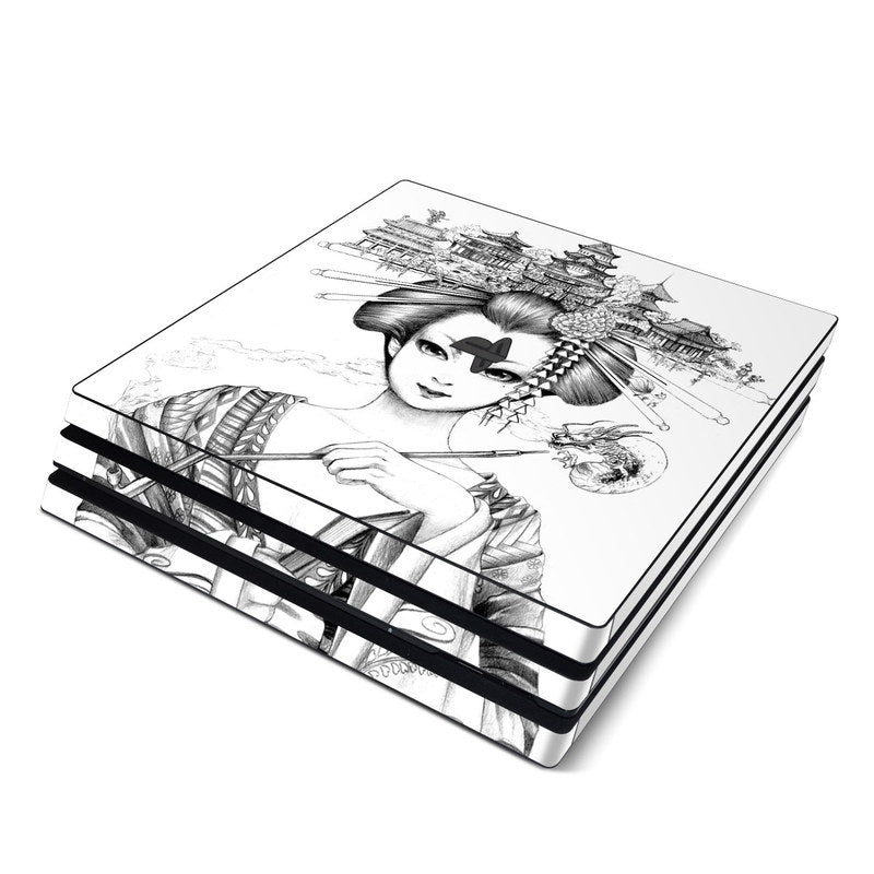 Geisha Sketch - Sony PS4 Pro Skin