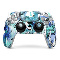 Blue Ink Floral - Sony PS5 Controller Skin
