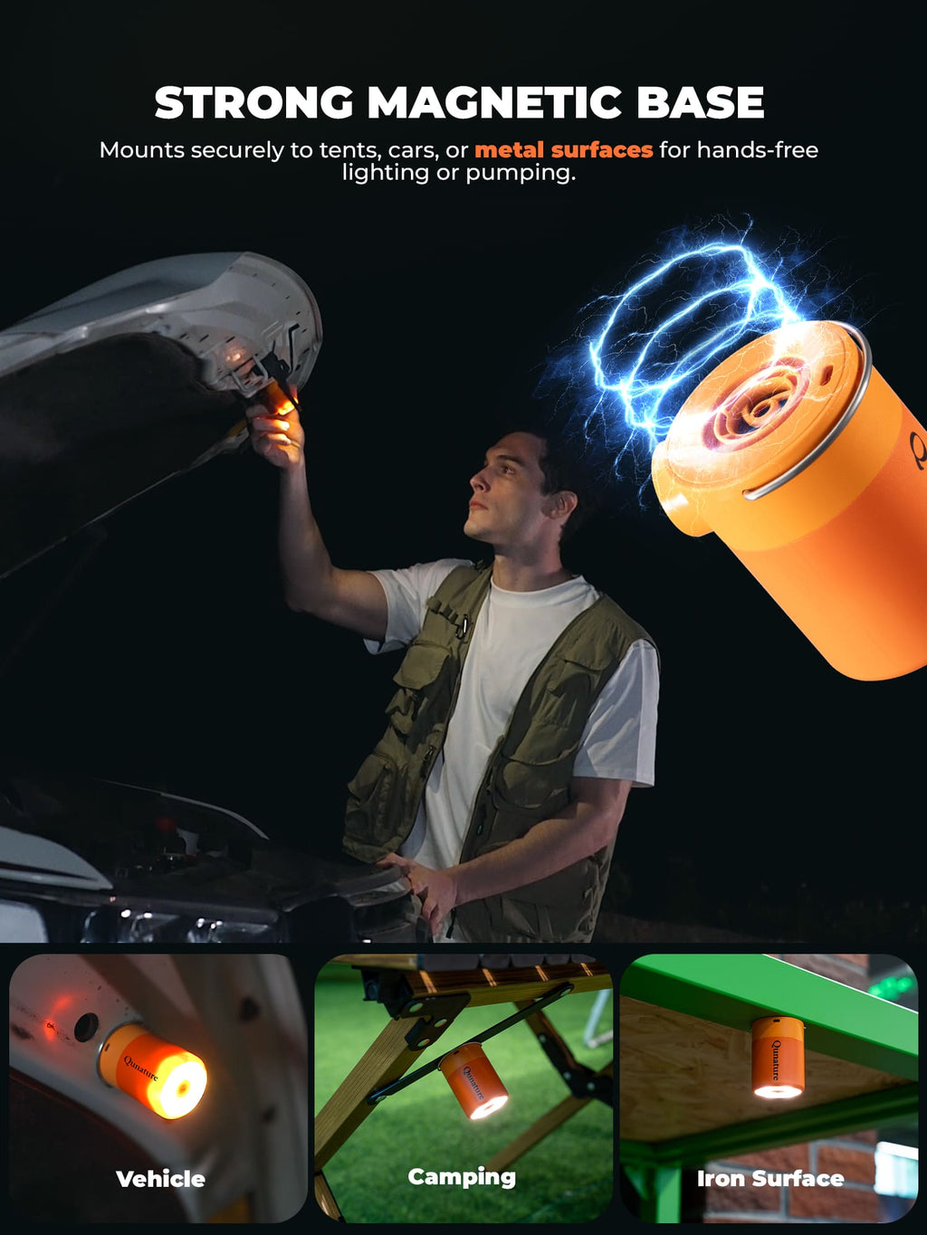 Qunature Mini Electric Air Pump for Camping & Outdoor Gear