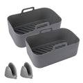 Reusable Air Fryer Silicone Pot Rectangle Replacement of Parchment Liners 6-8 Quart
