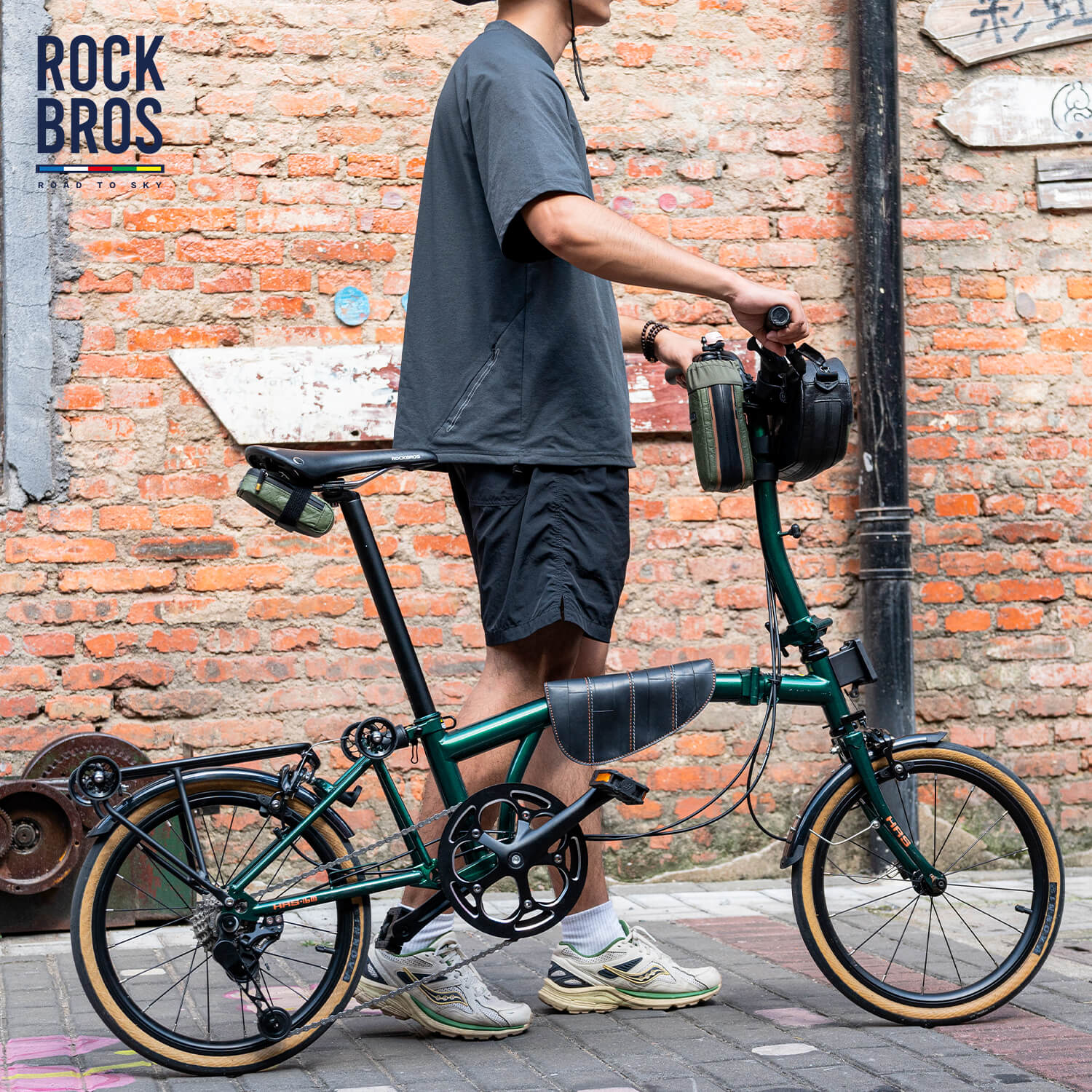 ROAD TO SKY Recycled Tire Bike Frame Bag - 0.5L