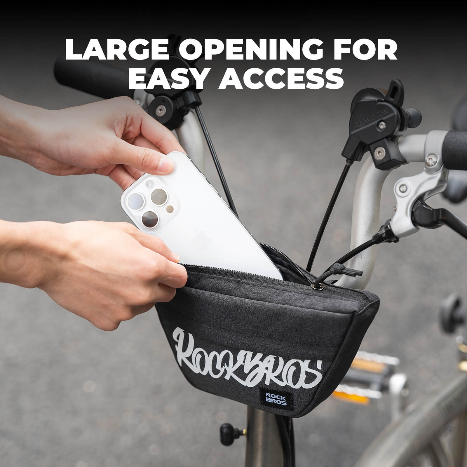 FlashRide Sketch Trapezoid Bike Handlebar Bag - 0.7L