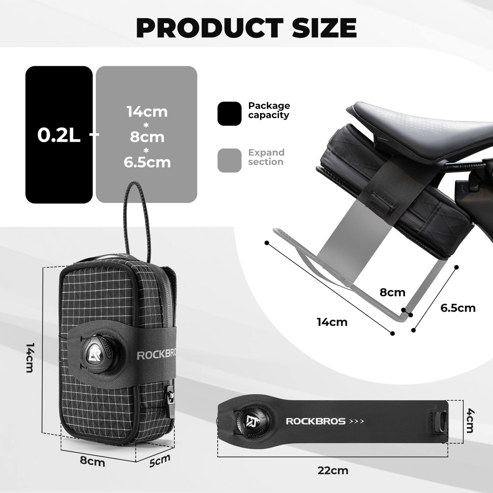 Saddle Bag with Bottle Holder - 0.8L