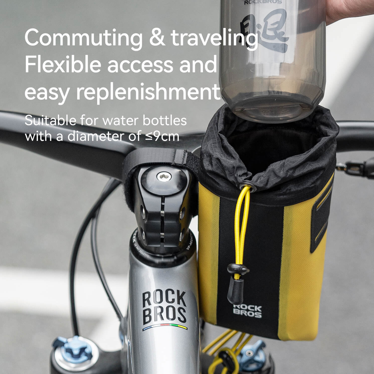 AS-162 100% Waterproof Bike Handlebar Bottle Bag