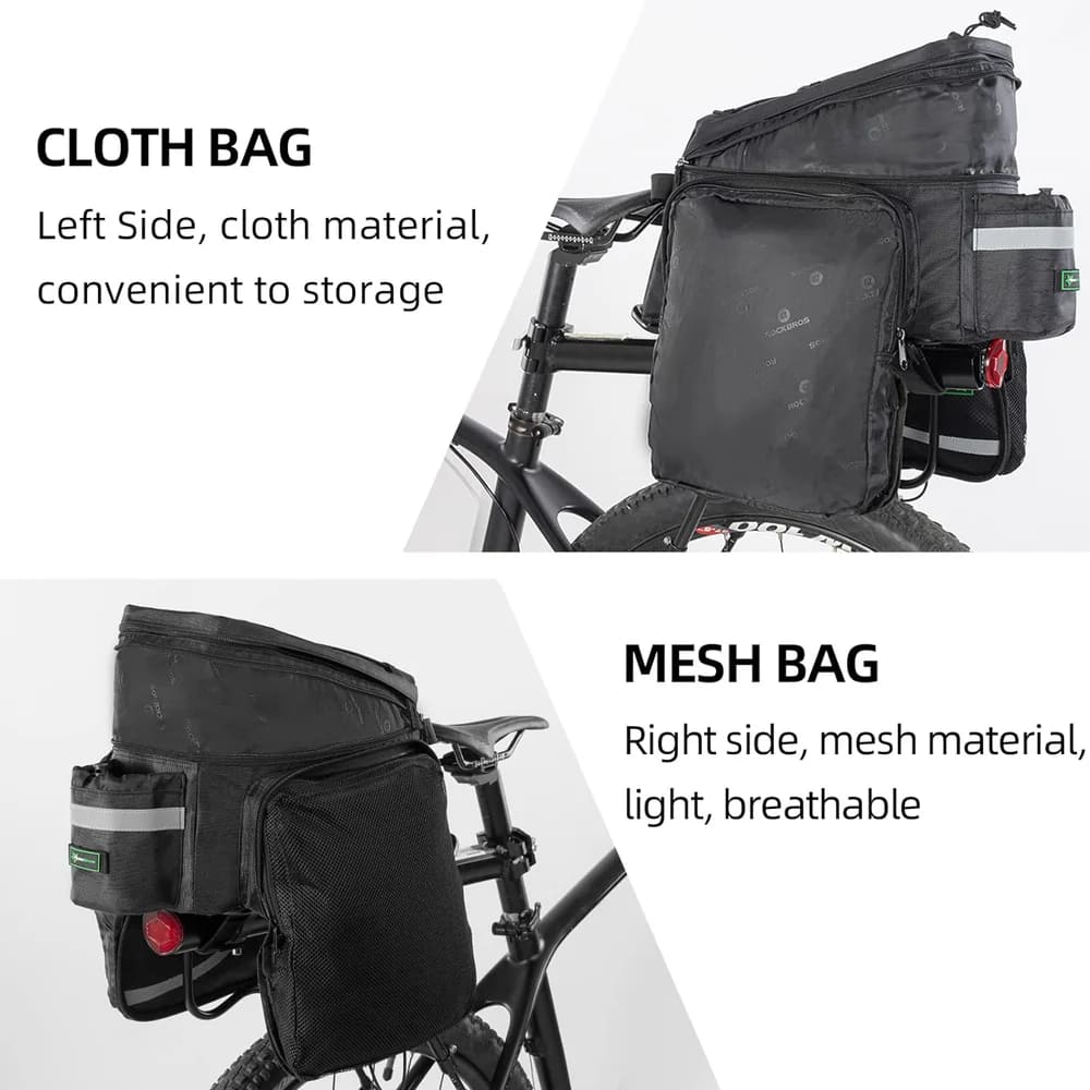 Large Capacity Durable Bike Trunk Bag 13L–25L